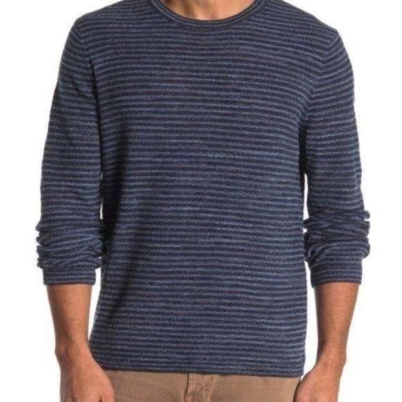 Grayers Blue Knit Stripe Crewneck Sweater L NWT - Picture 1 of 10